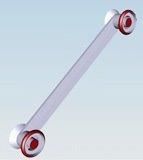 Roller For Dishwasher Basket - Wheel Support Kit grey left-ri [Electrolux Aeg]